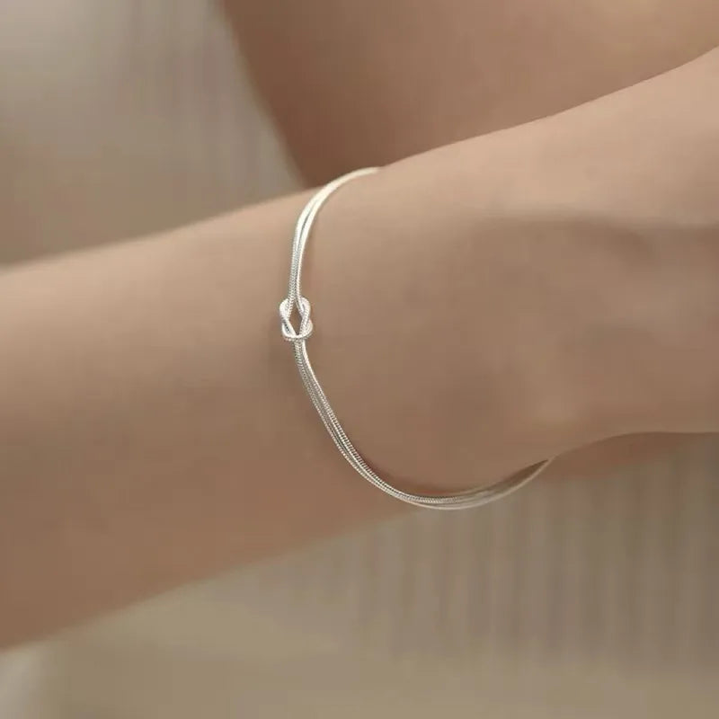 Bracelet For Women Simple Elegant High-End Sensation Minority Design Hand Jewelry Geometric Pattern Alloy
