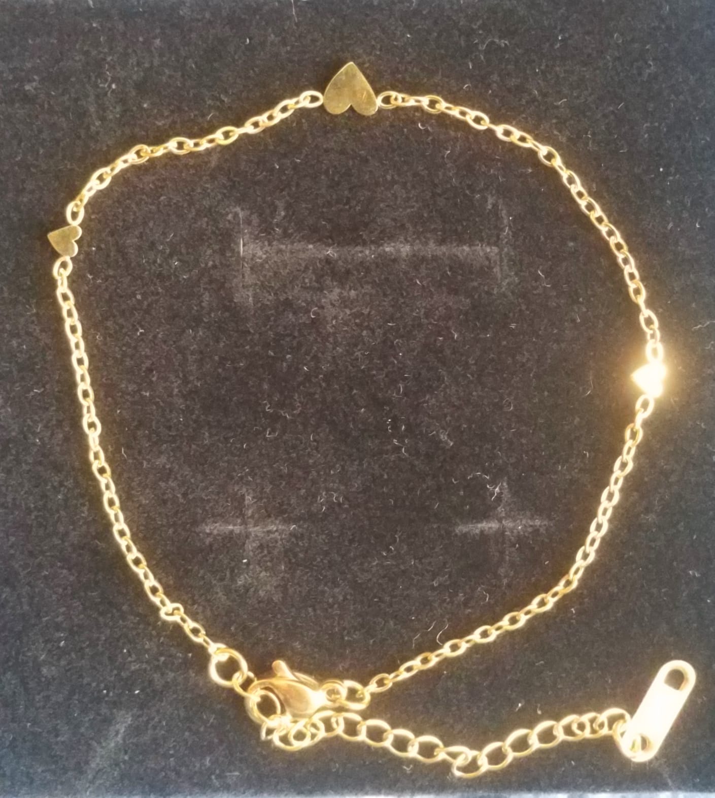 Elegant Gold 3 Heart Titanium Steel Plating Bracelets