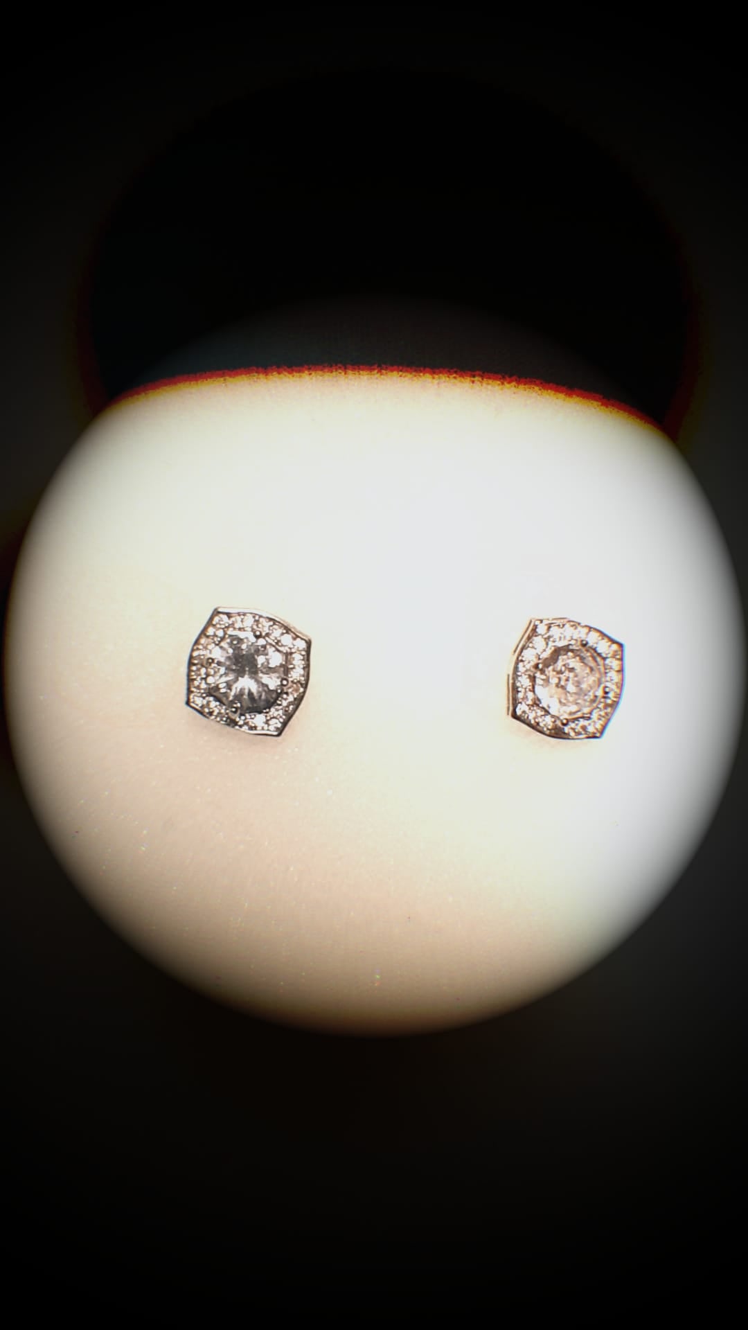 Shiny Square Shape Copper Artificial Diamond 14K Gold Plated 16K Gold Plated Ear Studs