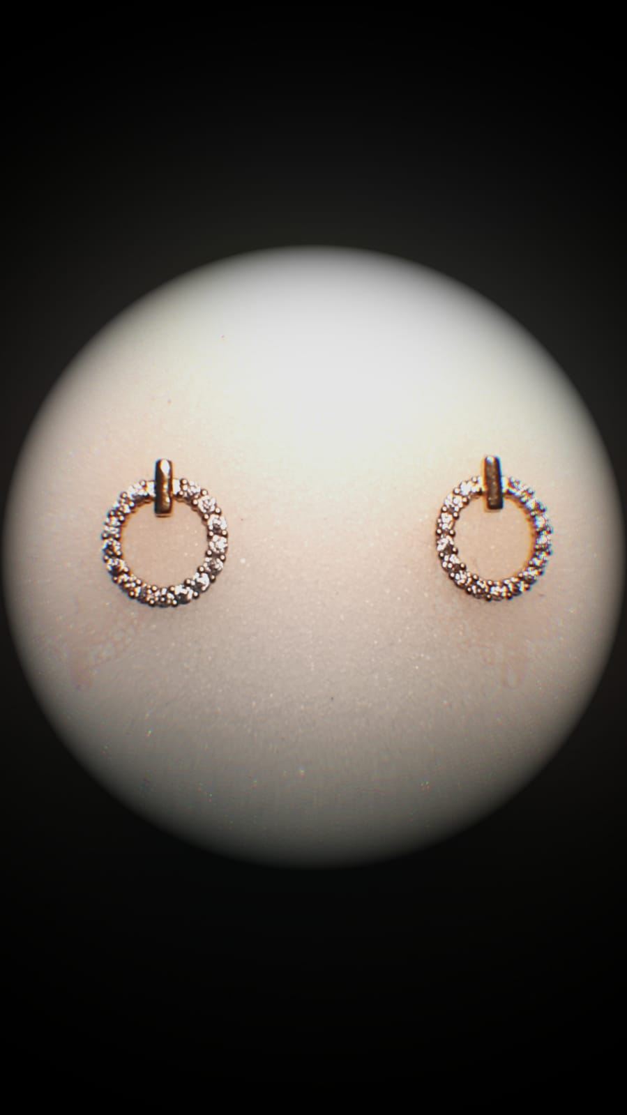 Casual Simple Style Round Square Wings Hollow Out Inlay Copper Zircon 18K Gold Plated Ear Studs