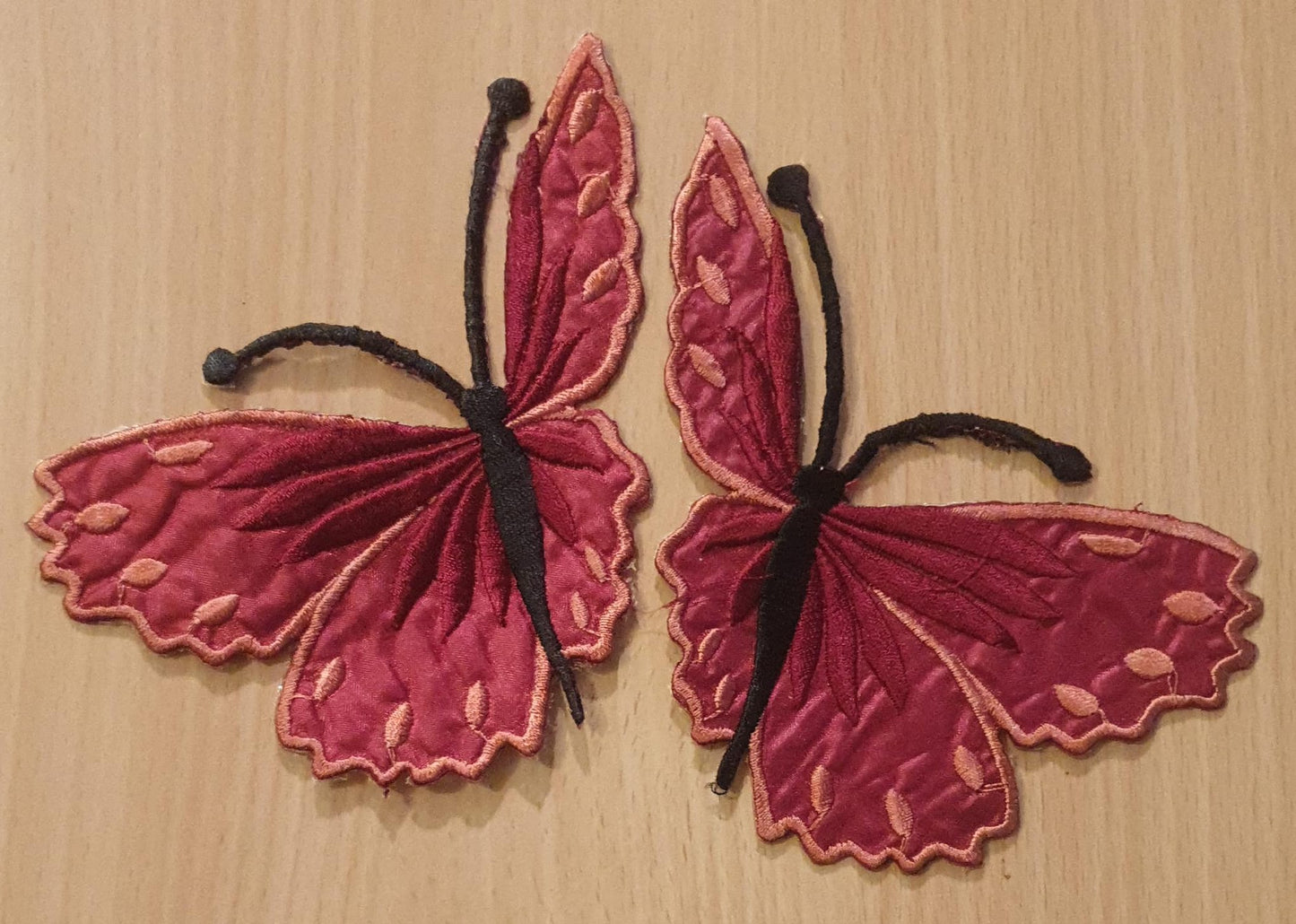 Vibrant Colour -Mahroon- Butterfly Embroidered 13x10 cm Sew-On Glue-On Appliqué Patch (Copy)