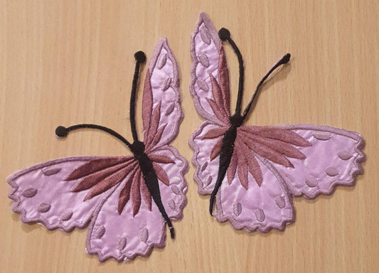 Vibrant Colour -Purple- Butterfly Embroidered 13x10 cm Sew-On Glue-On Appliqué Patch
