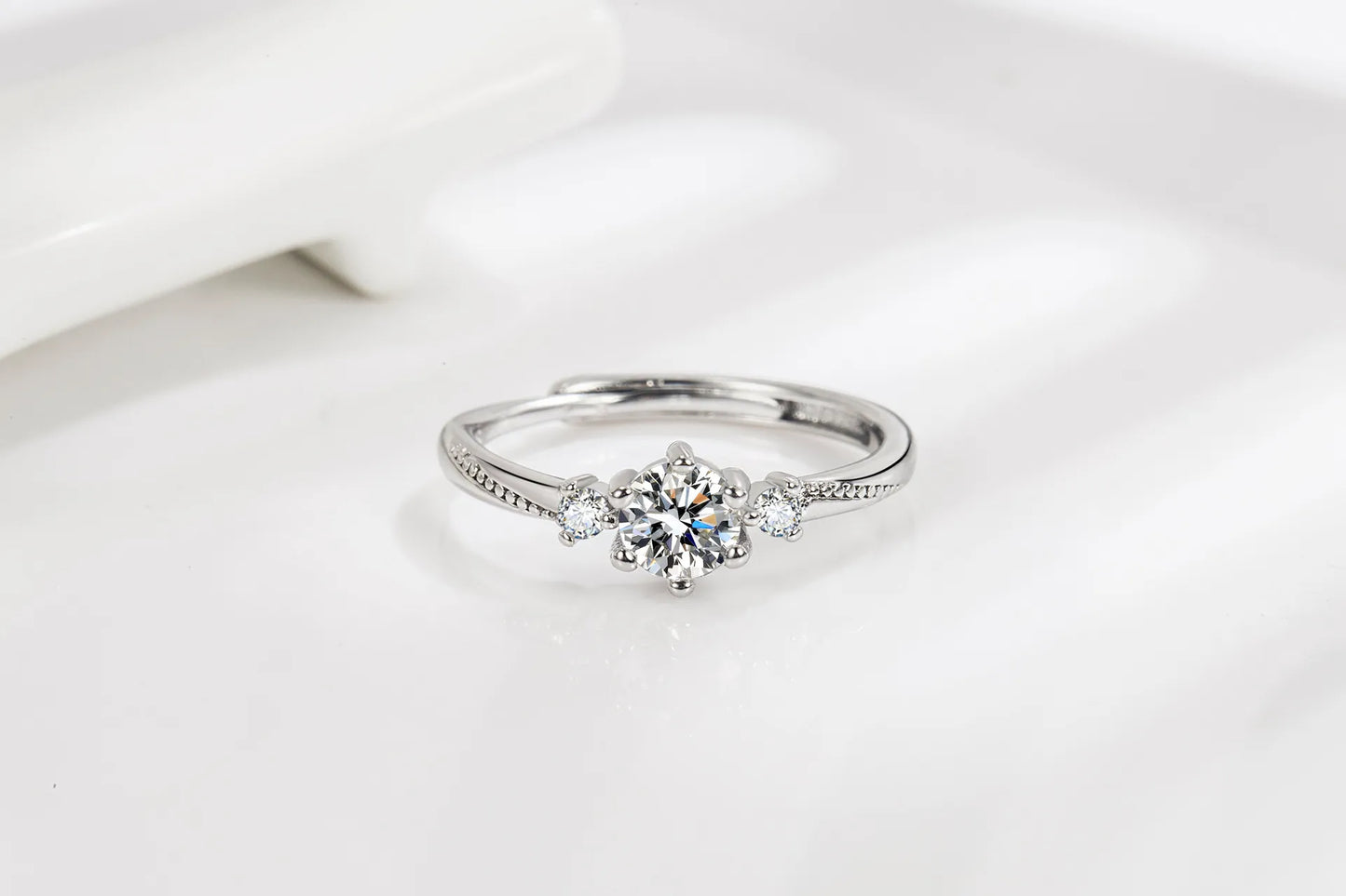 Men And Women Couple Ring Niche Design Filled With Zircon Opening Adjustable Pair Ring