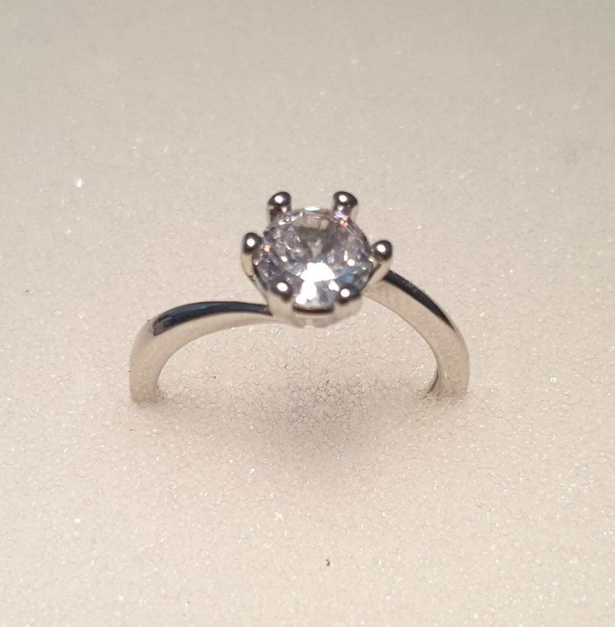 Simple Style Round Copper Inlay Zircon Rings