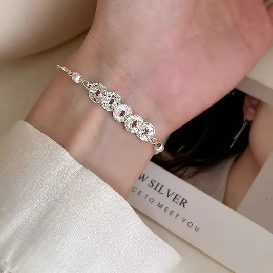 Bracelet For Women Simple Elegant High-End Sensation Minority Design Hand Jewelry Geometric Pattern Alloy