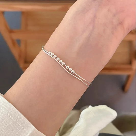 Bracelet For Women Simple Elegant High-End Sensation Minority Design Hand Jewelry Geometric Pattern Alloy