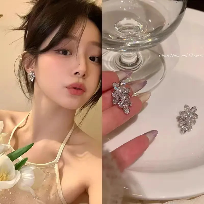 Ins Style Pearl Women's 925 Silver Needle Niche Design Butterfly Light Luxury Advanced Sense Earrings