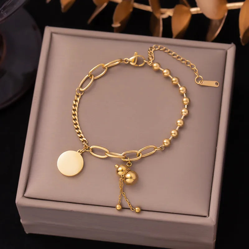 Elegant Gold Titanium steel plating bracelets