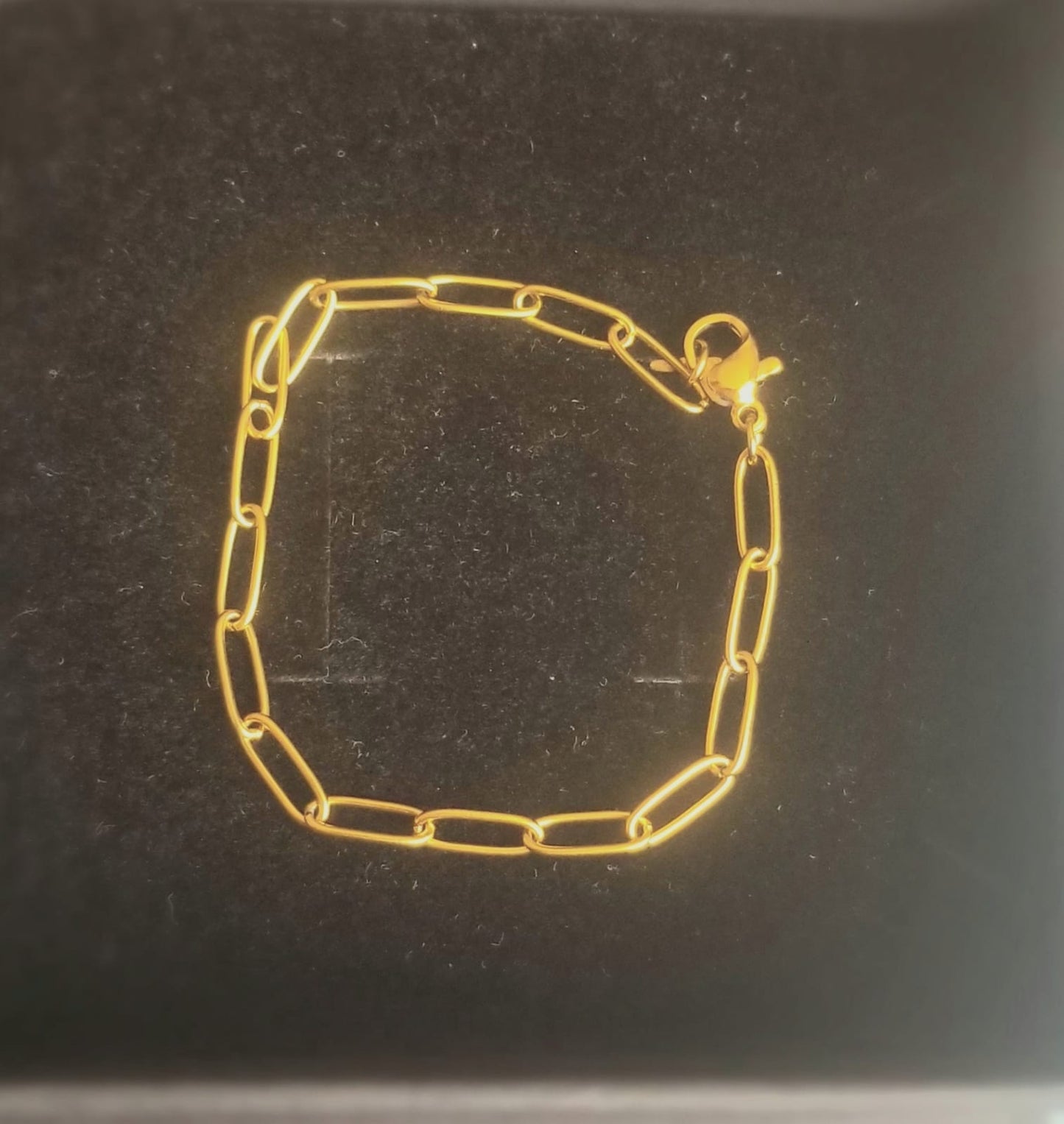 Elegant Gold Square End Titanium Steel Plating Bracelets