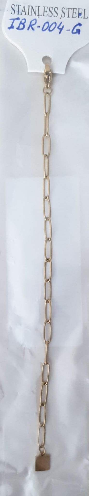 Elegant Gold Square End Titanium Steel Plating Bracelets