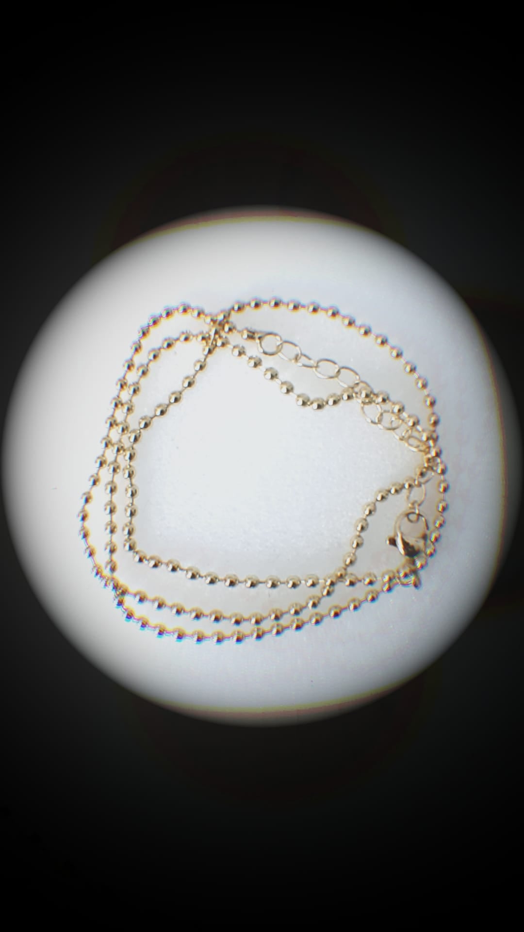 Elegant Gold Small Ball Chain Titanium Steel Plating