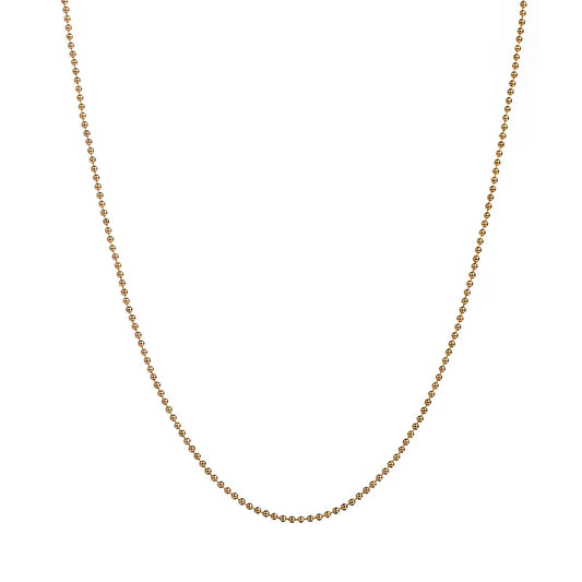Elegant Gold Small Ball Chain Titanium Steel Plating