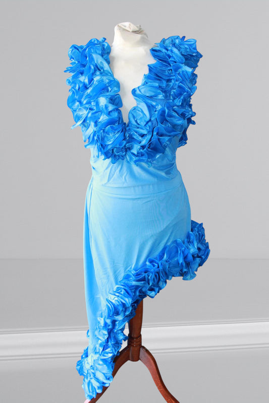 Ready Satin Blue Dress 002