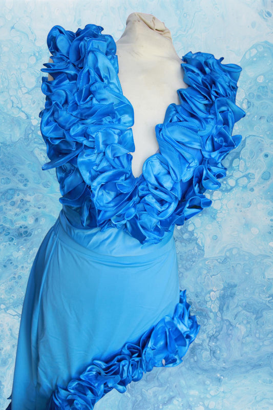 Ready Satin Blue Dress 002