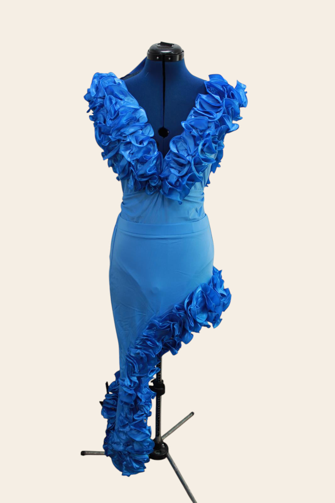 Ready Satin Blue Dress 002
