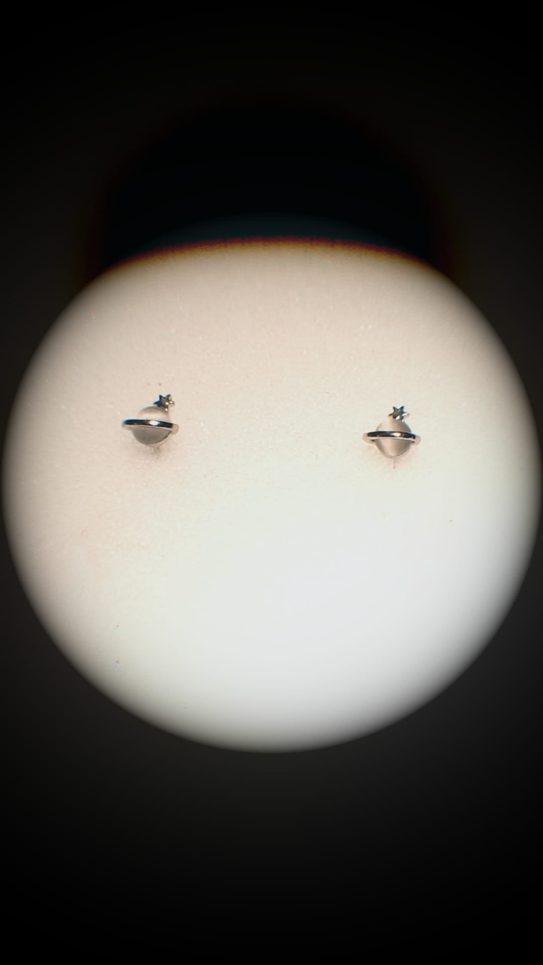 Casual Silver Star on White Pearl Ball Shape Copper Artificial Ear Studs