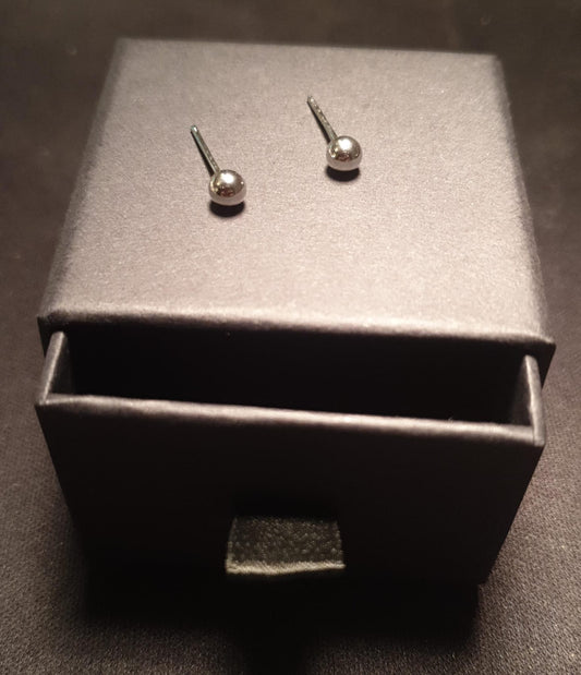Casual Silver Ball Shape Copper Artificial Ear Studs