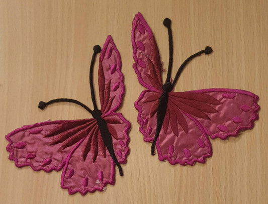 Vibrant Colour -Purple- Butterfly Embroidered 13x10 cm Sew-On Glue-On Appliqué Patch (Copy)