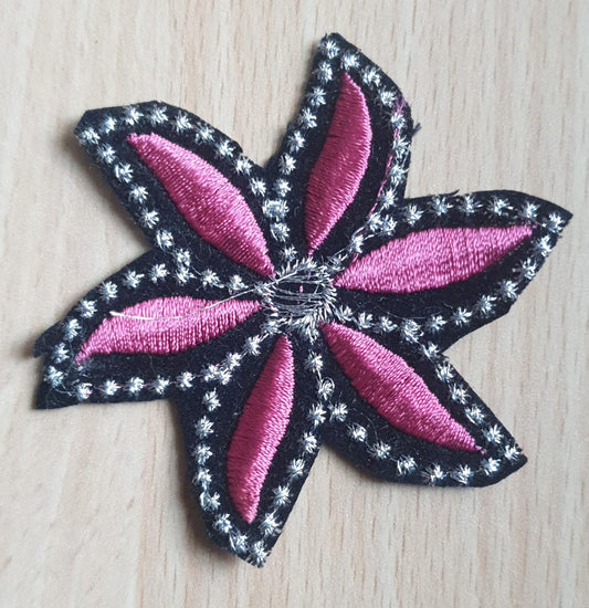 DIY Craft Purple Flower Single Embroidered