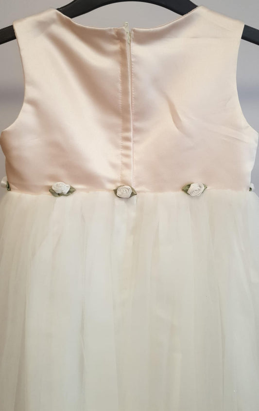 White Baby Dress Pink Top Age 3-4 Years