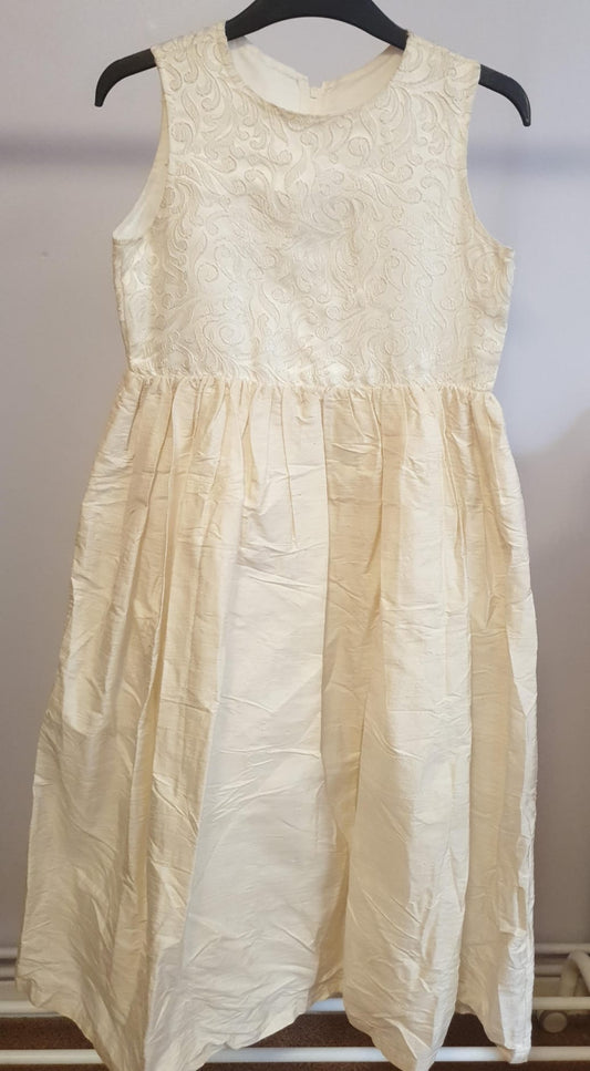 Satin Baby Dress Embroidery Age 8