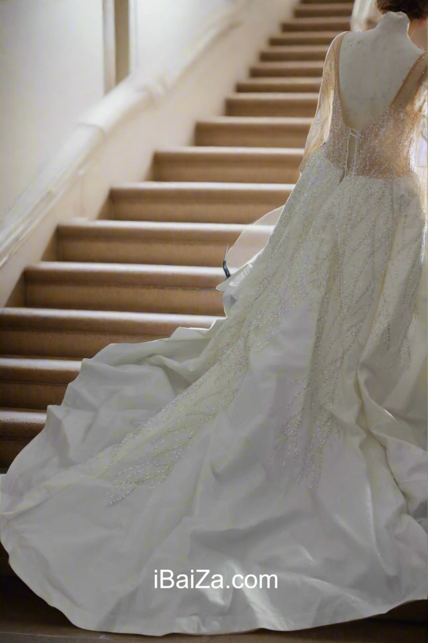 Silk Satin White Bridal dress