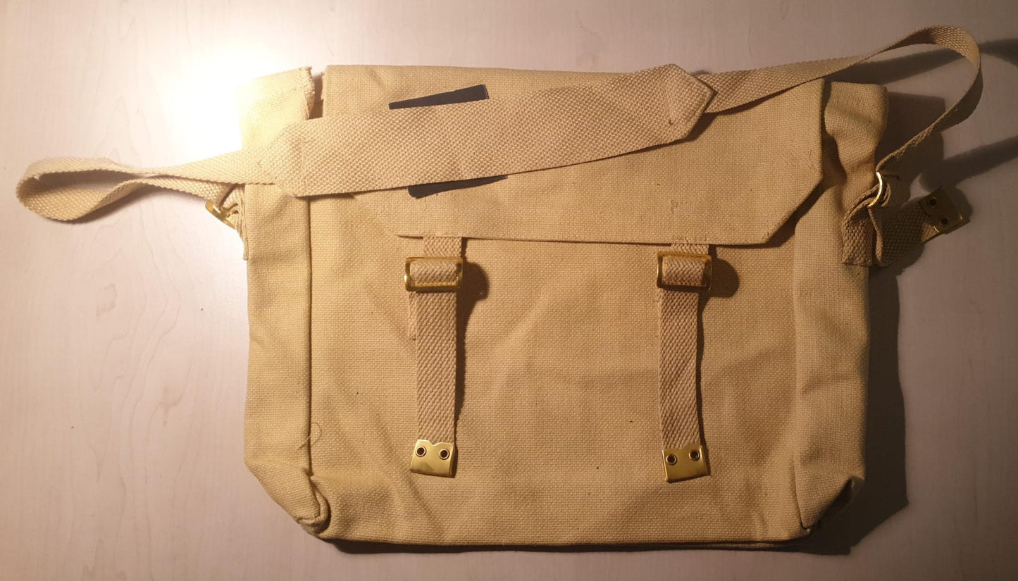 Canvas Web Pack Shoulder Bag - Beige