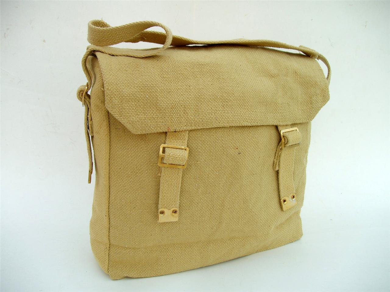 Canvas Web Pack Shoulder Bag - Beige
