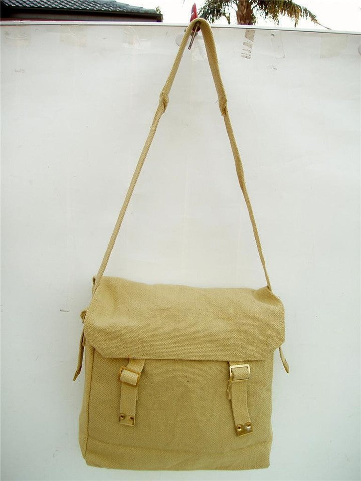 Canvas Web Pack Shoulder Bag - Beige