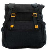 Canvas Web Pack Shoulder Bag - Black