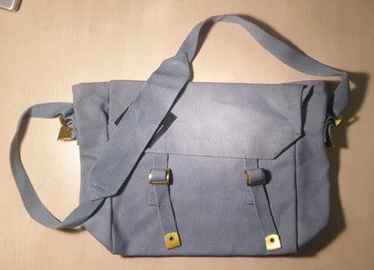 Canvas Web Pack Shoulder Bag - Blue