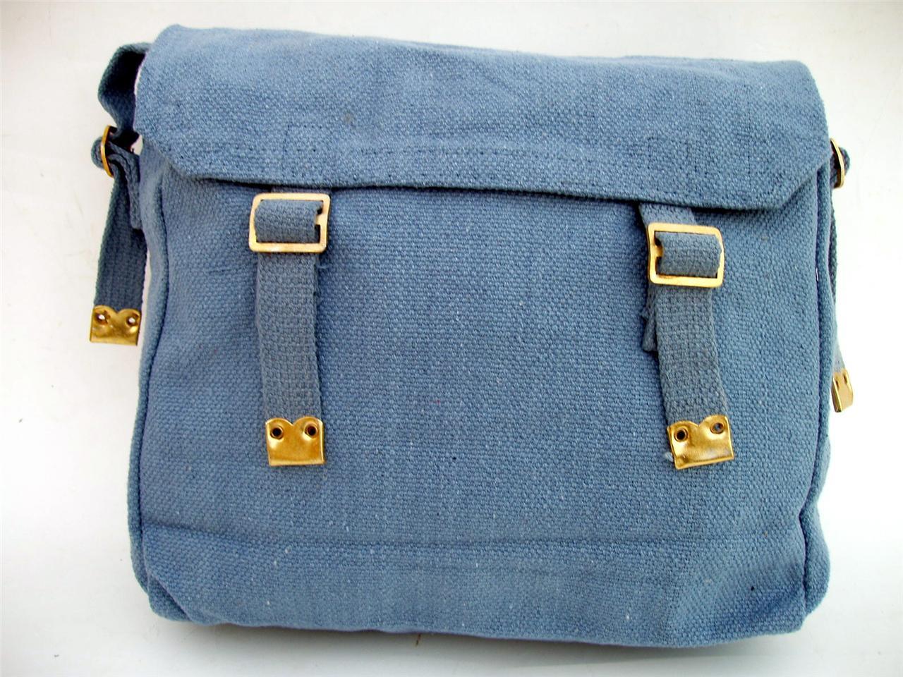 Canvas Web Pack Shoulder Bag - Blue