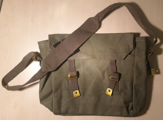 Canvas Web Pack Shoulder Bag - Green