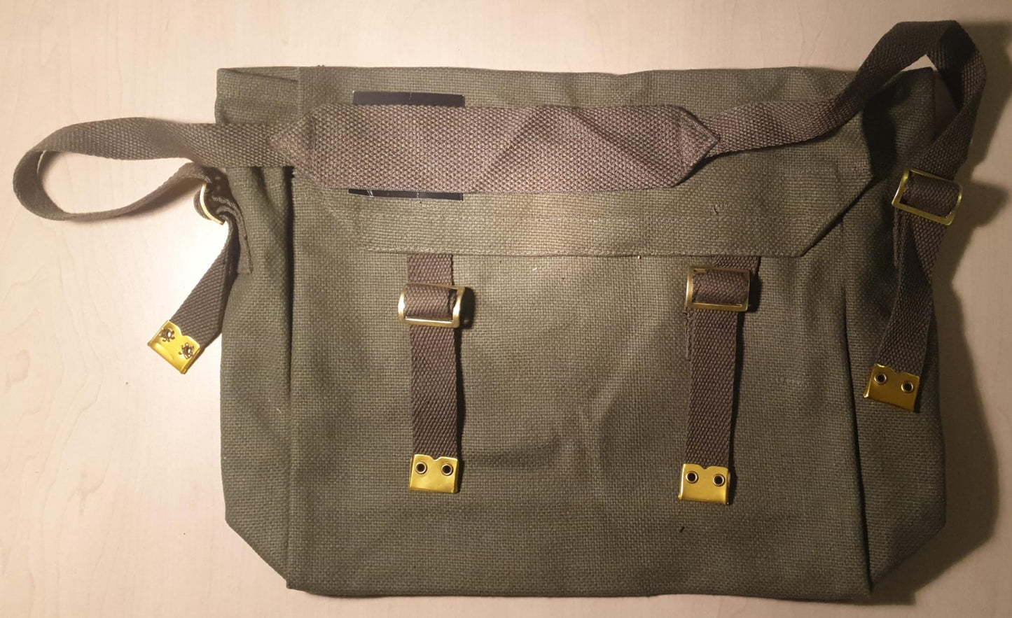 Canvas Web Pack Shoulder Bag - Green
