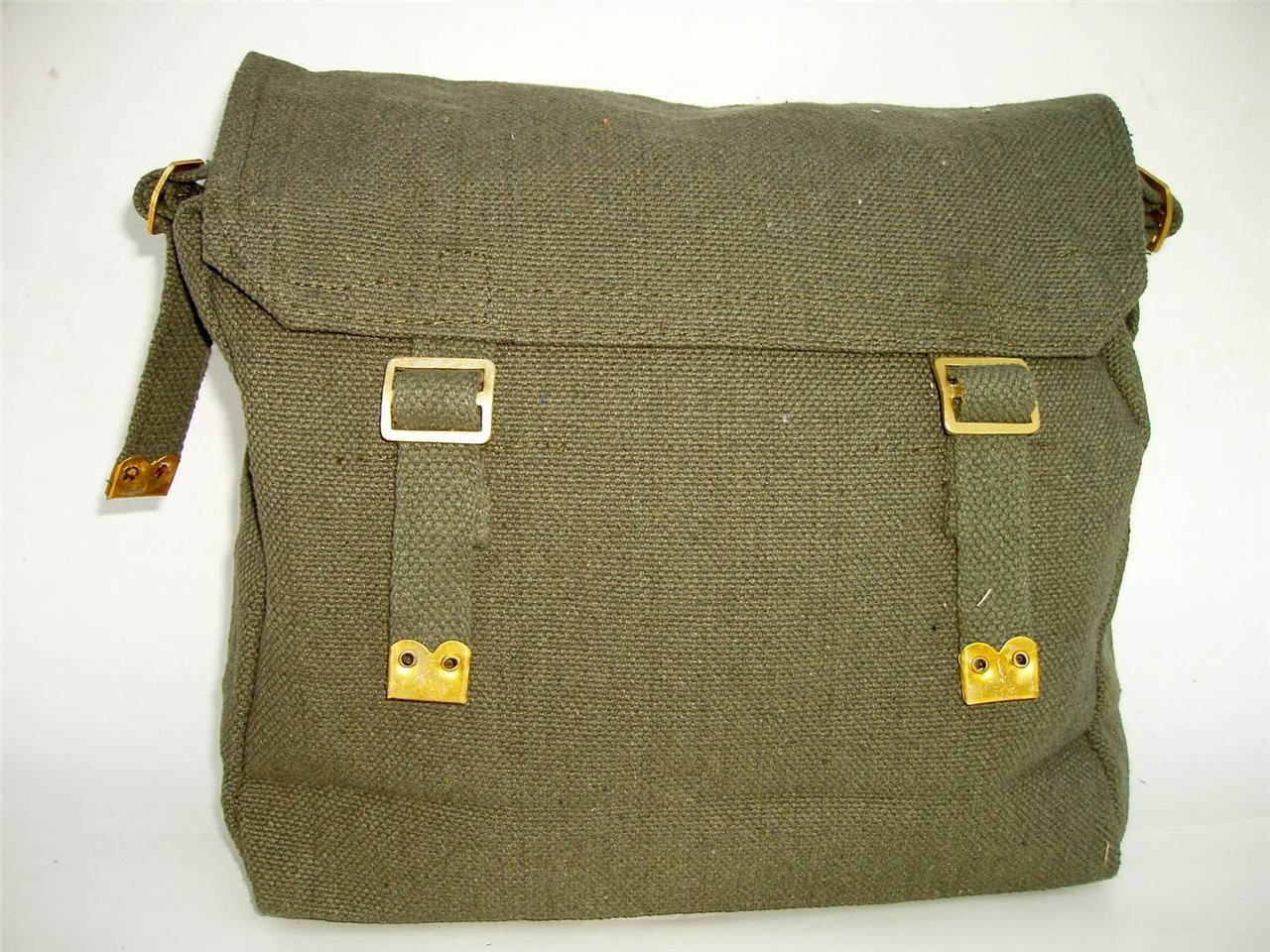 Canvas Web Pack Shoulder Bag - Green
